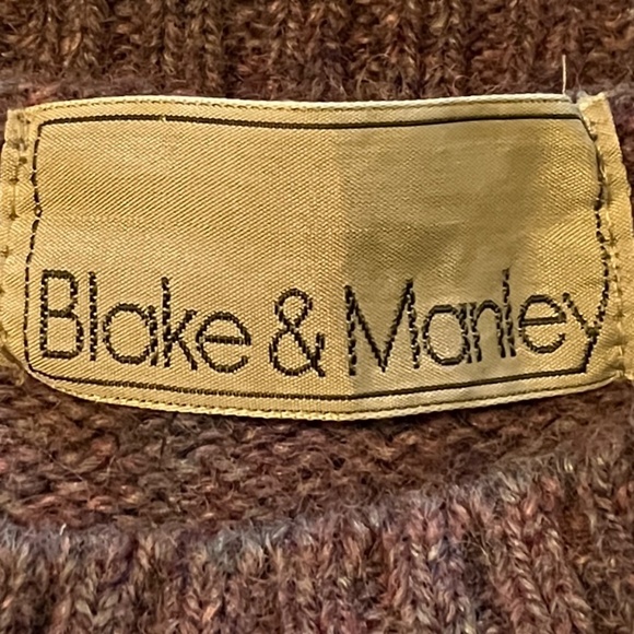 Blake & Manley Men's Plum & Blue Wool Blend Pullover Sweater Size S - Picture 6 of 8